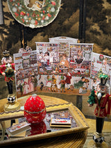 Calendario de Adviento Tríptico 'Pequeña Tienda de Navidad' -  58x33 cm