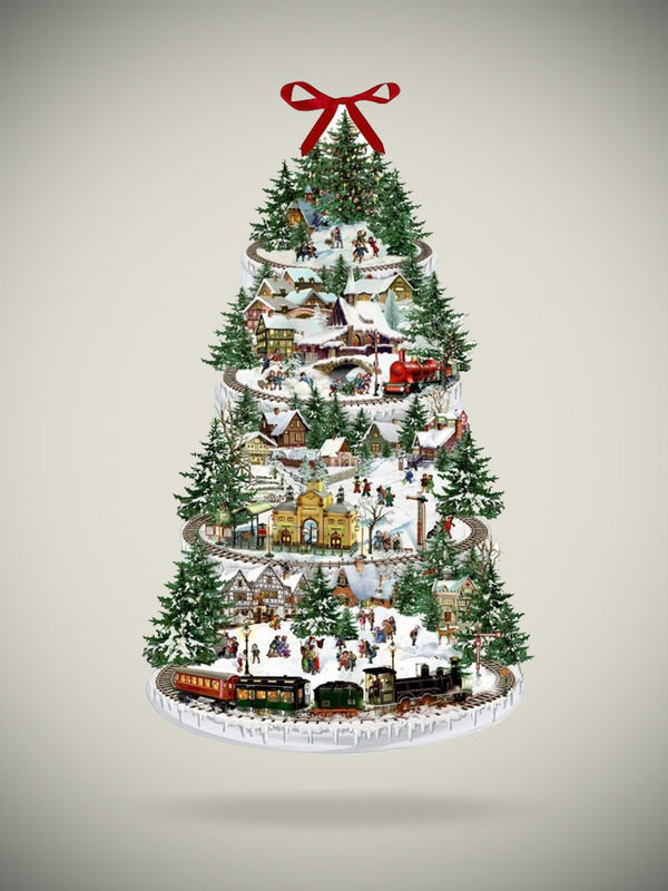 Calendario de Adviento 'Circuito Tren de Navidad' - 38x60 cm