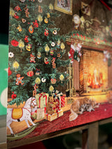 Calendario de Adviento 'Al Lado de la Chimenea' - 52x38 cm