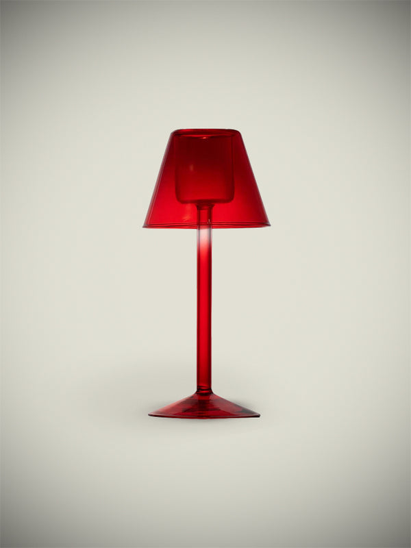 Candelabro Portavela de Cristal 'Samarcanda' Rojo