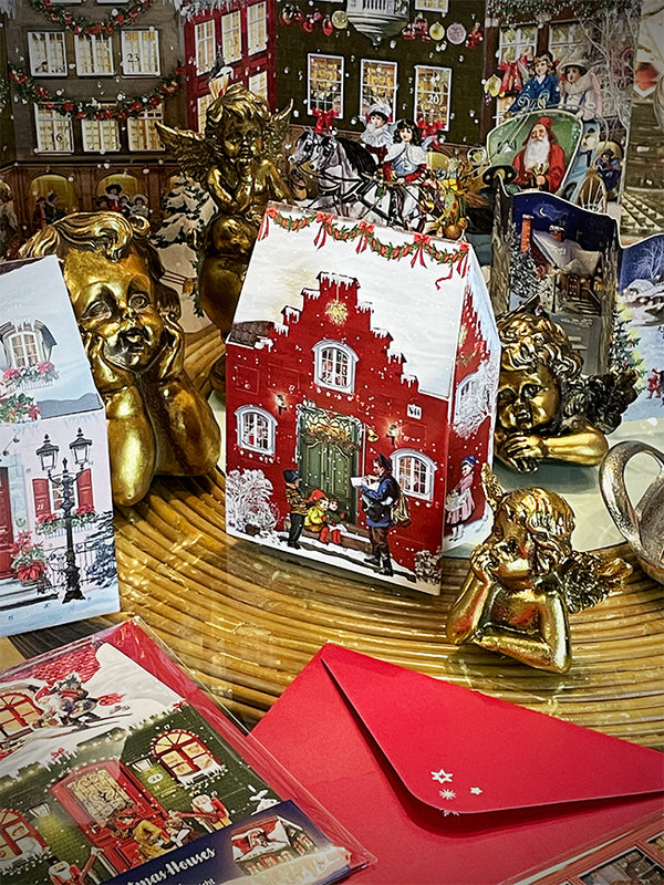 Decoración de Adviento 'Casa Navideña' - Roja