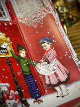 Decoración de Adviento 'Casa Navideña' - Roja