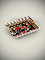 Porcelain Ashtray 'Luxury Living' - Chains