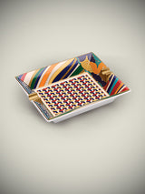 Porcelain Ashtray 'Luxury Living' - Geometric
