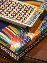 Porcelain Ashtray 'Luxury Living' - Geometric