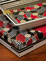 Porcelain Ashtray 'Luxury Living' - Chains