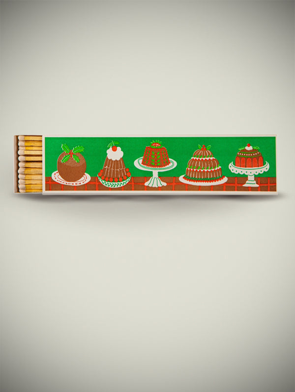 'Christmas Pudding' Long Matchbox - 45 pieces