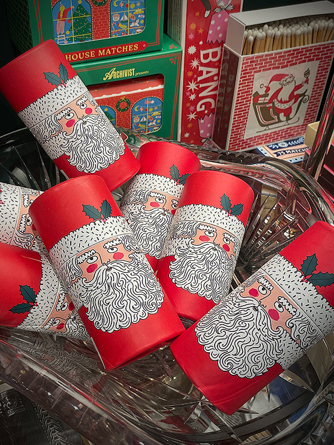 'Father Christmas' Cylinder Box with Matches - 80 Pieces