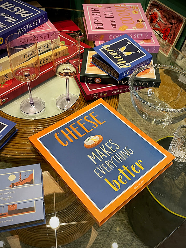 Gift Novels Cheese Board and Knife Set - Cheese Makes Everything Better