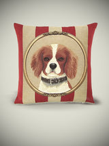 'King Charles Cavalier Portrait' Cushion Cover - 45x45 cm