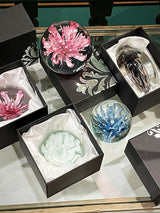 original glass paperweights with box