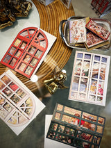 Tarjeta de Navidad y Adviento 'Ventana Nostálgica' - Verde