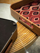 Bandeja Decorativa Rectangular 'Galateo' - Peacock - 42,5x27x4,5 cm