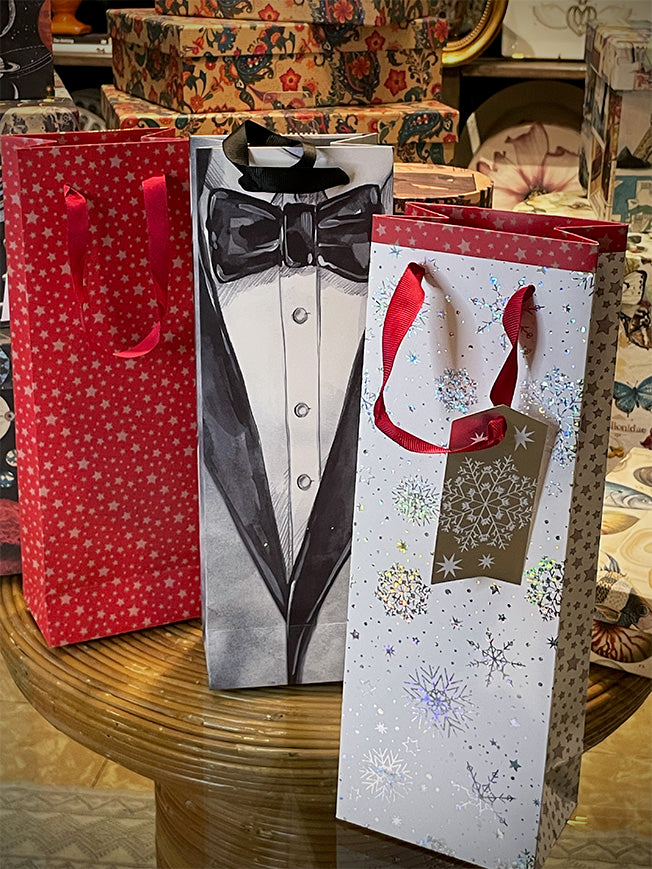 Bolsa de Regalo Para Botellas 'Flakes' - 12x35 cm