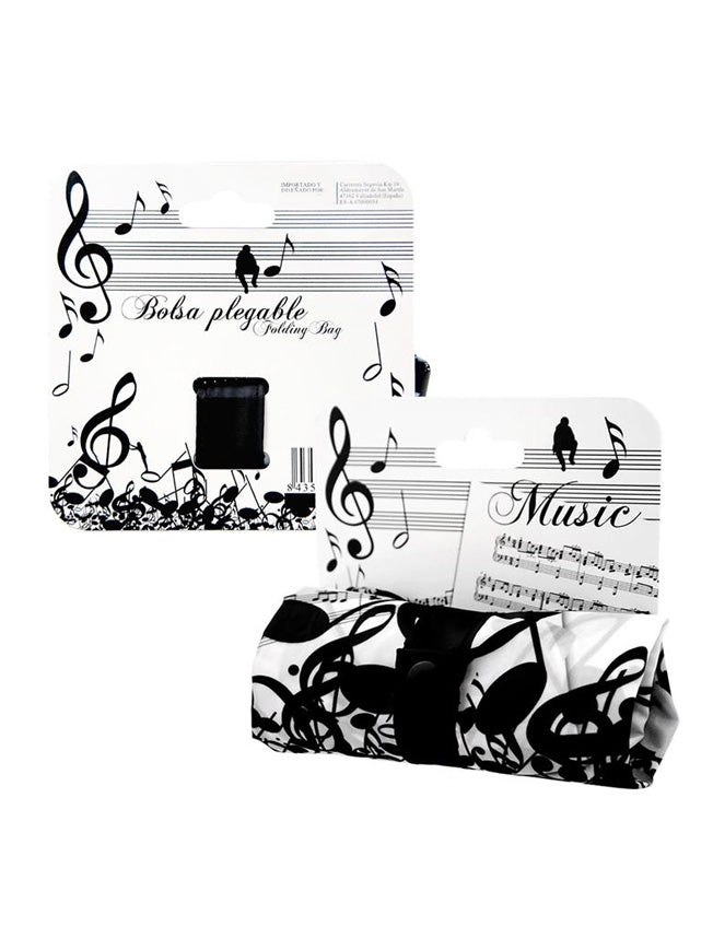 Bolsa Plegable Estampada 'Música'