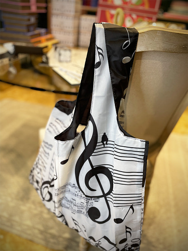 Bolsa Plegable Estampada 'Música'