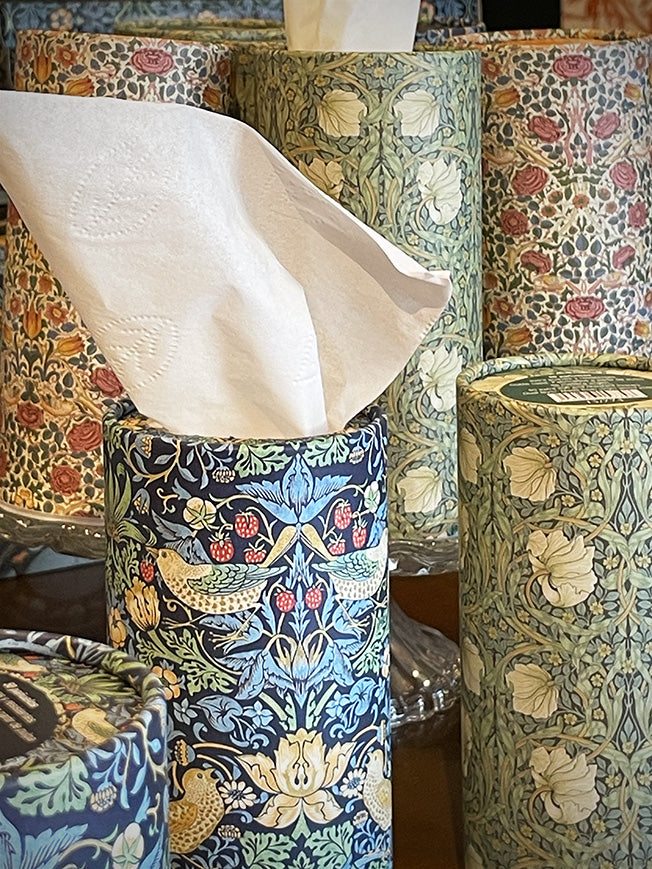 Tubo Dispensador de Pañuelos 'Strawberry Thief' - William Morris