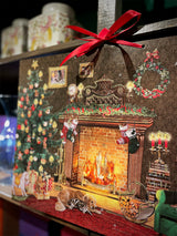 Calendario de Adviento 'Al Lado de la Chimenea' - 52x38 cm