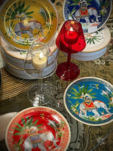 Candelabro Portavela de Cristal 'Samarcanda' Rojo