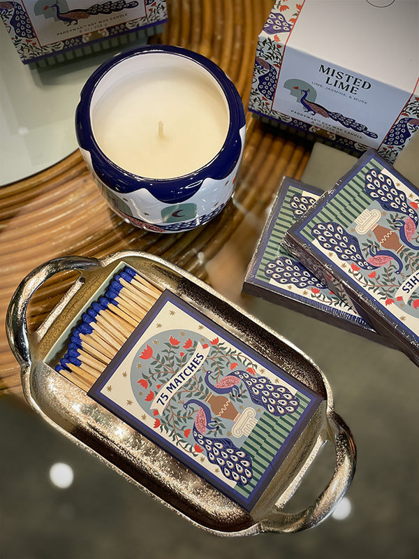 Caja de Cerillas 'Pavos Reales' - 75 piezas