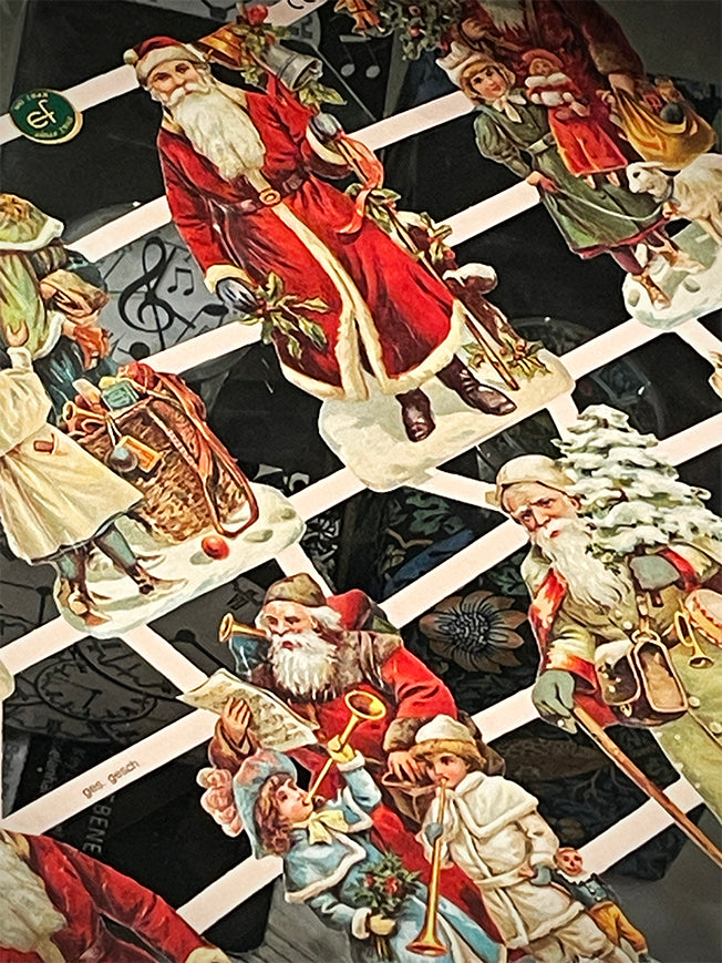 Hoja Cromos Alemanes 'Santas and Children'
