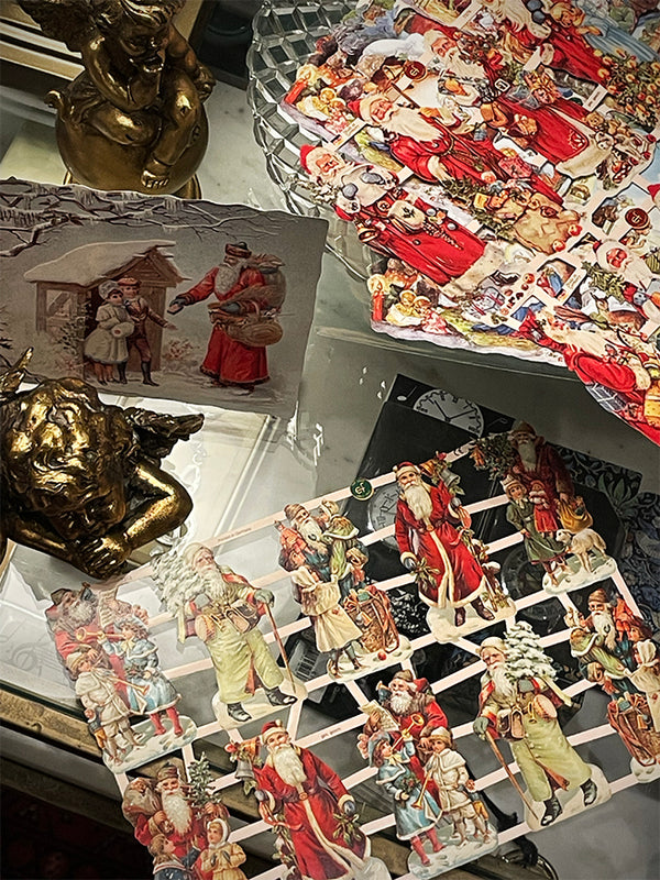 Hoja Cromos Alemanes 'Santas and Children'