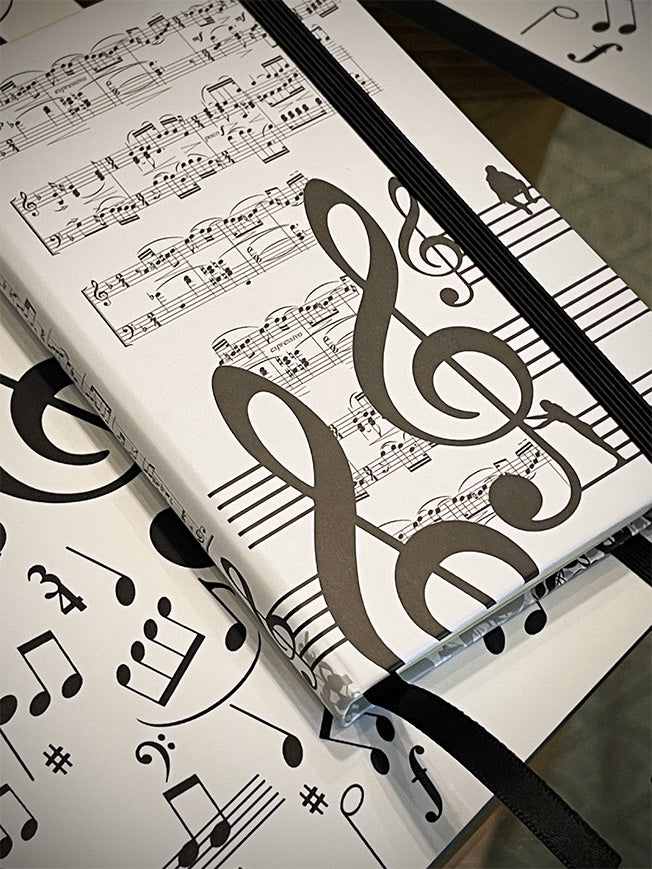 Libreta Pequeña Estampado 'Música'