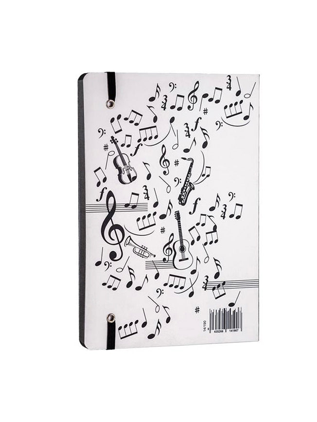Libreta Grande Estampado 'Música'