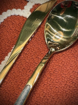 Juego de Cubertería 'Asia Pietra Verde Oro' - 24 Piezas