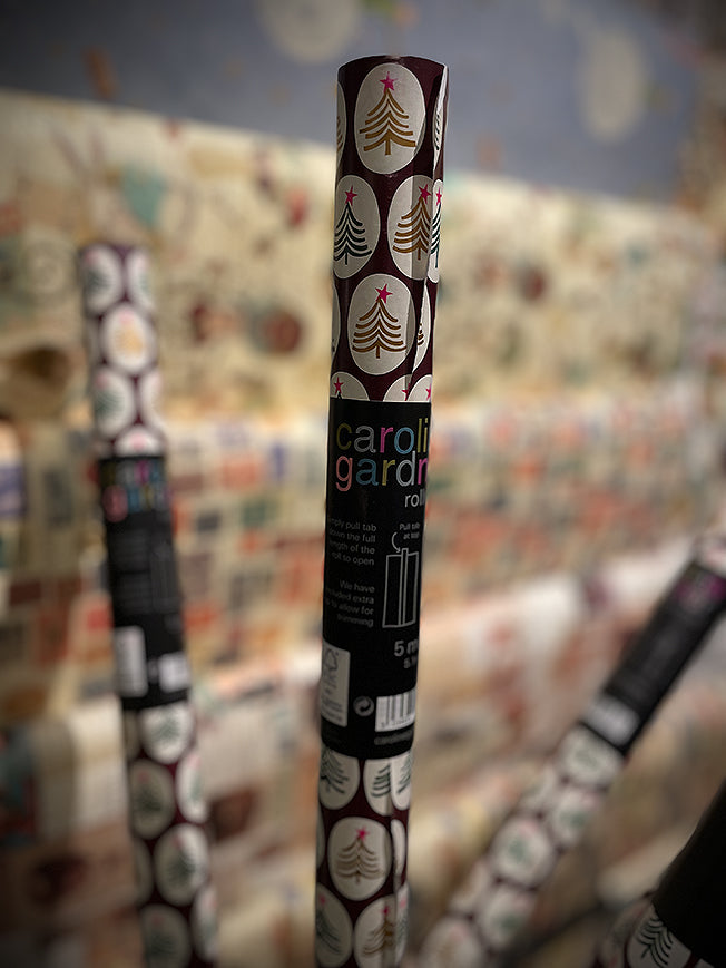 Christmas Paper Roll 'Christmas Trees Collage' - Caroline Gardner - 5 Meters