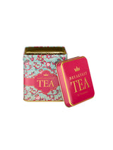 Lata de Té 'Tapestry Pink Leaves' - 32 Bolsitas English Breakfast