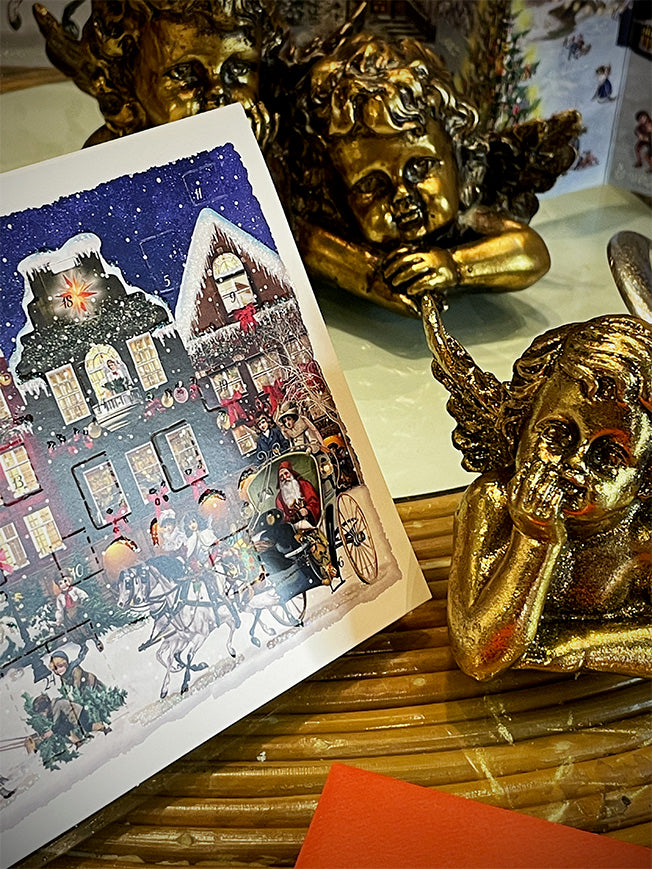 Tarjeta Calendario de Adviento 'Casas de Navidad'