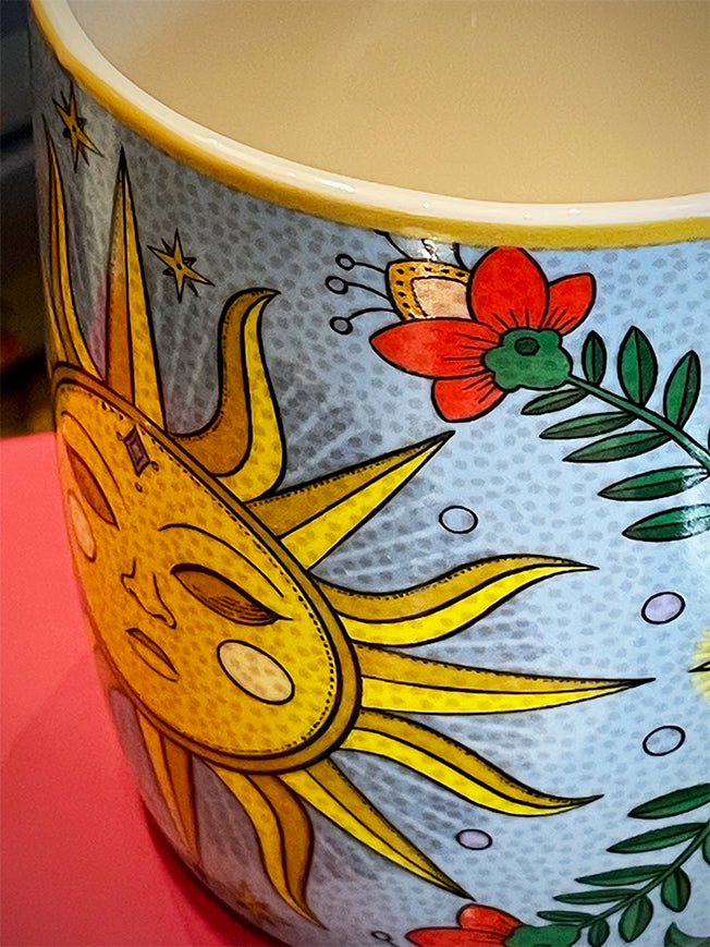 Juego de 2 Mugs de Porcelana 'Sun & Moon' - 350 ml