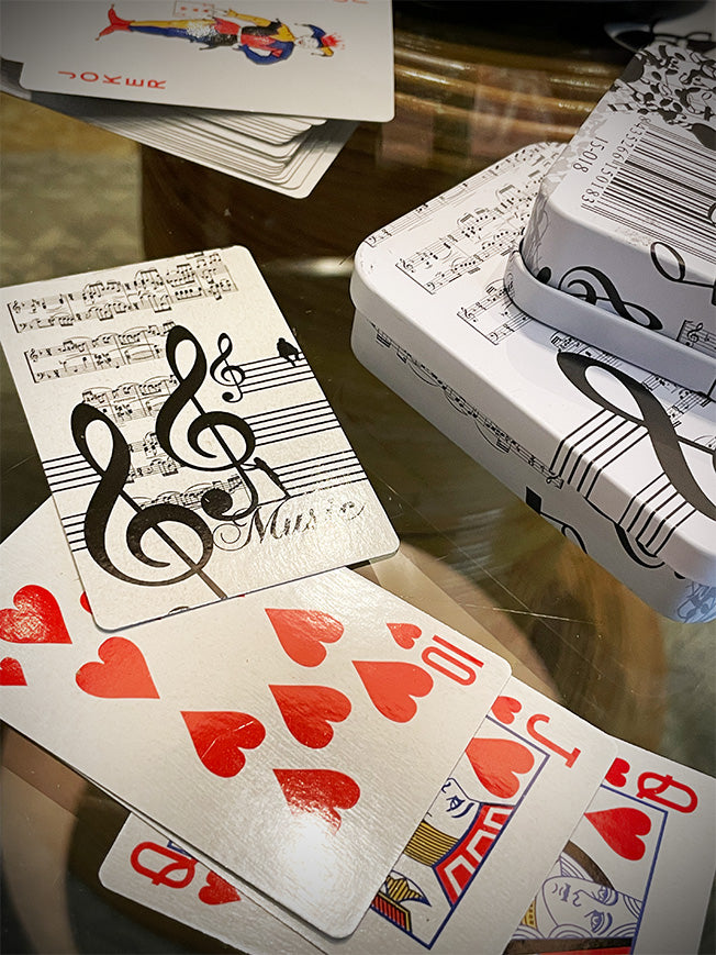 Baraja de Cartas en Caja de Lata 'Música'