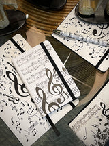 Libreta Pequeña Estampado 'Música'