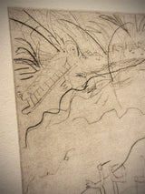 Engraving on Handmade Paper 'Untitled' - Marshal