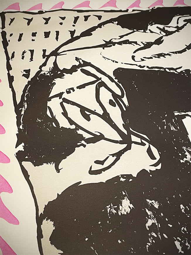 Aguafuerte Original 'Fenêtres - Rose' - Pierre Alechinsky