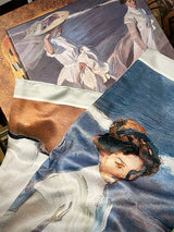 Pañuelo Estampado 'Paseo a Orillas del Mar' 90x90 cm - Sorolla