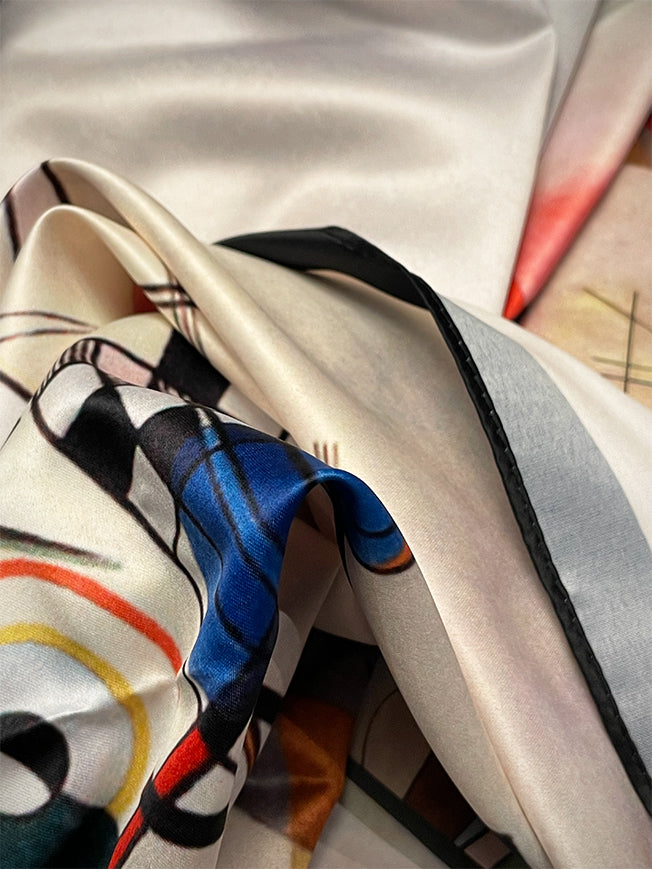 Pañuelo Estampado 'Composición VIII' 90x90 cm - Kandinsky