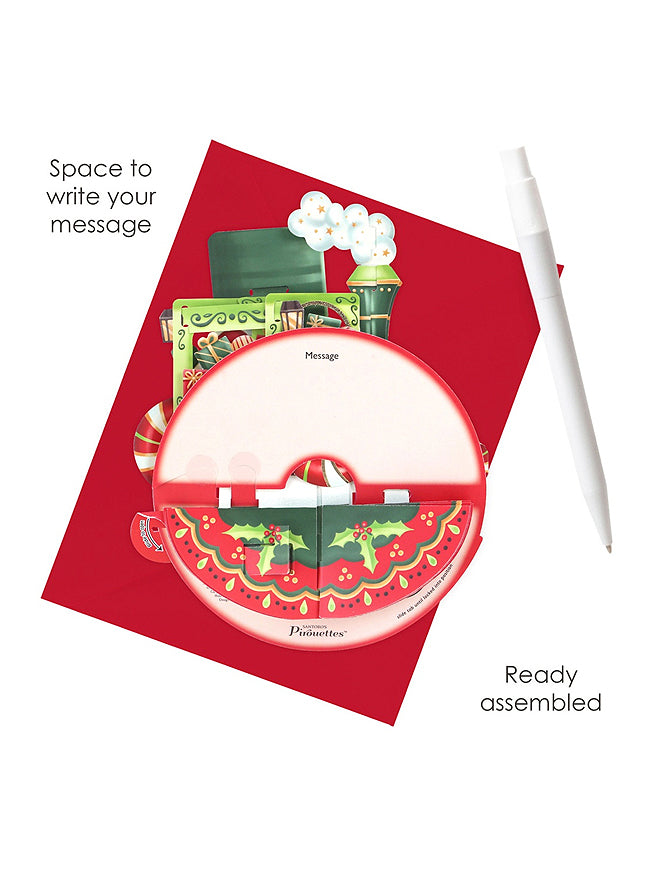 Tarjeta Pirouettes de Navidad 'Christmas Train'