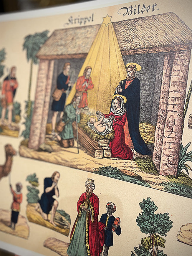 Lámina Decorativa Recortable Alemán 'Belén Tradicional'