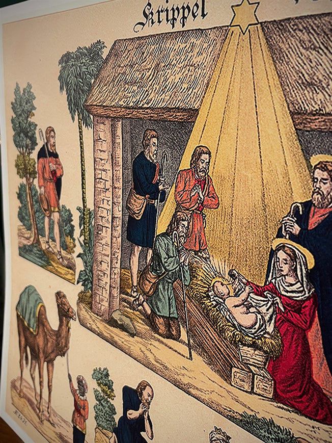 Lámina Decorativa Recortable Alemán 'Belén Tradicional'