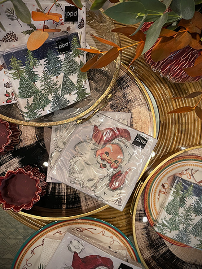 Pack de 20 Servilletas de Papel 'Jolly St. Nick' - 33x33 cm