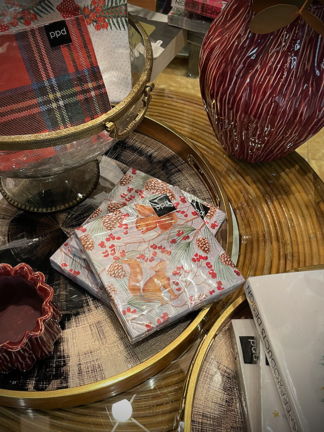 Pack de 20 Servilletas de Papel 'Squirrel Chat' - 25x25 cm