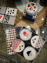 Juego de 4 Pequeños Platos de Porcelana 'Casino'