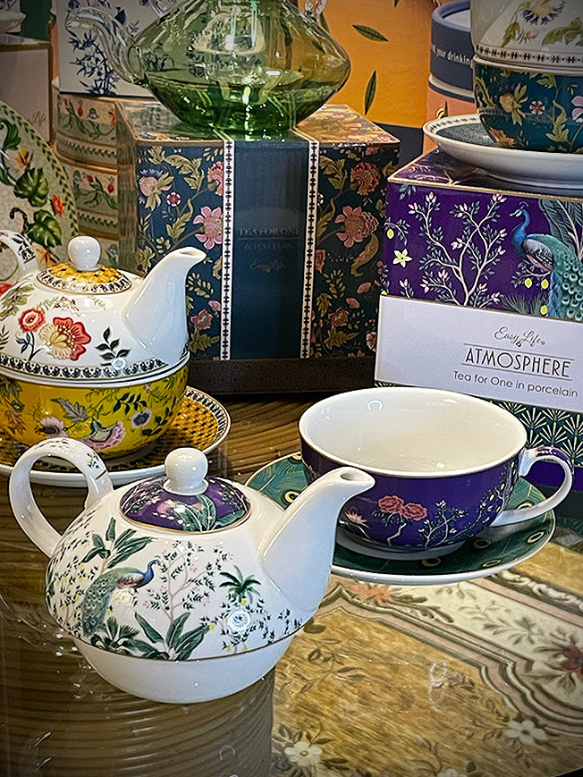 Juego de Té para Uno 'Imperial Peacock' - Taza y Tetera