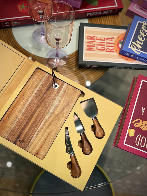 Gift Novels Cheese Board and Knife Set - You Are Brilliant