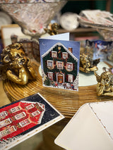 Tarjeta Calendario de Adviento 'Casa de Navidad' - Verde