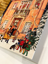 Tarjeta Calendario de Adviento 'Casa de Navidad' - Rosada