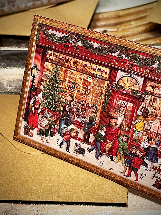 Mini Tarjeta de Adviento 'Escenas de Navidad' - Chocolatería